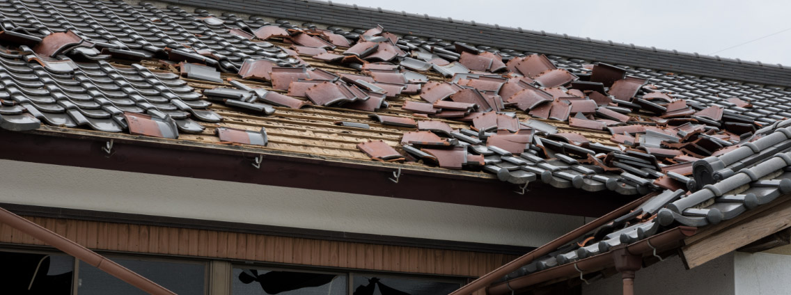 自然災害による雨漏り