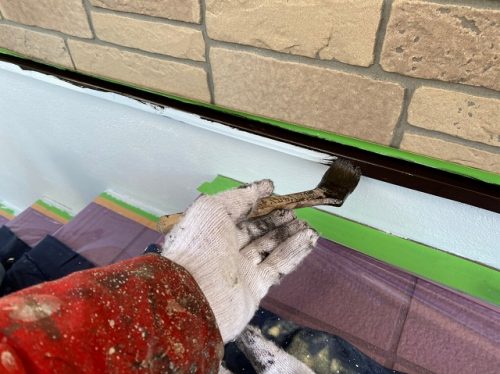 春日井市　外壁塗り替え　水切り塗装