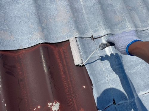 小牧市　外壁下塗り　屋根塗装