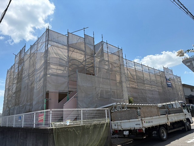 名古屋市緑区　Sアパート　外壁塗装工事・屋根塗装工事・シーリング工事・防水工事